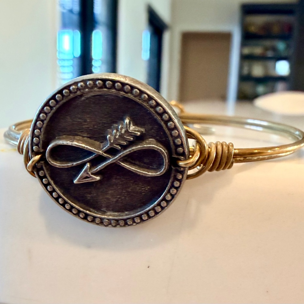 Luca + Danni Gold and Silver Arrow Bangle Bracelet